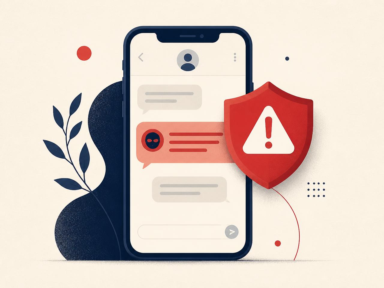ScamBare scam text checker flagging a suspicious SMS phishing message with a risk score and red flags